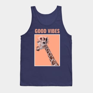 animal featuring a cool giraffe Good Vibe exisco Tank Top